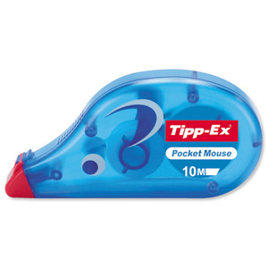 Tipp-Ex Pocket Mouse Correction Tape Roller Disposable 4.2mmx9m Ref 8207891 [Pack 10]