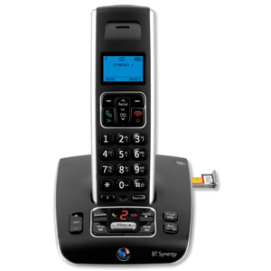 BT Synergy 5500 Telephone Cordless SIM-compatible 250-Entry Phonebook 3-Way 12min Record Ref 041399