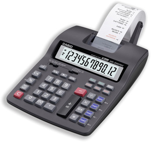 Casio Calculator Printing Euro Tax Mains-power 12 Digit 2.4 Lines/sec 199x249x72mm Ref HR200TEC