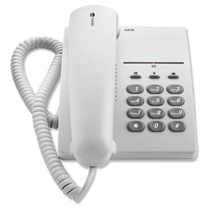 Doro Telephone with Mute plus Message Waiting 100/300ms Recall and Last number Redial Ref AUB50