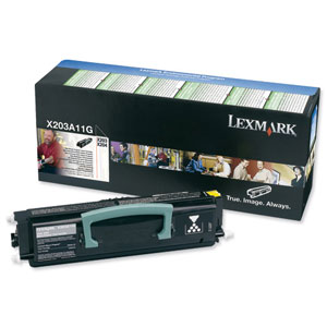 Lexmark Laser Toner Cartridge Page Life 2500pp Black Ref X203A11G Ident: 824N