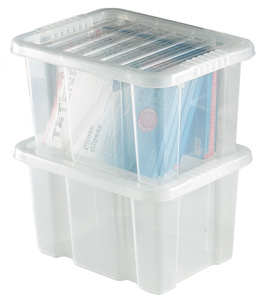Trexus Quick Shelf System Storage Container Box Plastic with Lid W325xD430xH245mm [Pack 21]