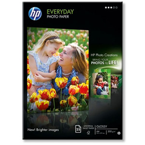 Hewlett Packard [HP] Everyday Photo Paper Glossy 200gsm A4 Ref Q5451A [25 Sheets]