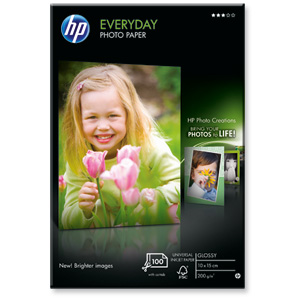 Hewlett Packard [HP] Everyday Photo Paper Glossy 200gsm 100x150mm Ref Q5441A [100 Sheets]