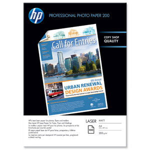 Hewlett Packard [HP] Laser Photo Paper Matt 200gsm A4 Ref Q6550A [100 Sheets]