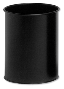 Durable Bin Round Metal Capacity 15 Litres Black Ref 3301/01