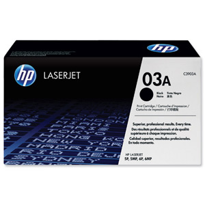 Hewlett Packard [HP] No. 03A Laser Toner Cartridge Page Life 4000pp Black Ref C3903A