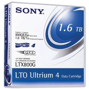 Sony LTO Ultrium 4 Data Tape Cartridge 800-1600GB 609m Ref LTX800GN