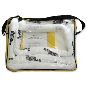 Fosse Oil-only Spill Kit Shoulder Sack Pads Socks Gloves Goggles Bag for 50 Litre Spill Ref O-50-VK