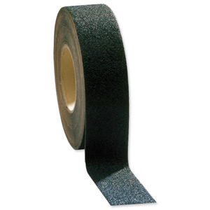 COBA Grip-Foot Tape Anti-slip Grit Surface Hard-wearing W25mmxL18.3m Black Mat Ref GF010001