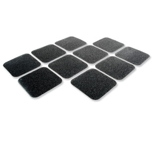 COBA Grip Foot Tape Tile Anti-slip Grit Surface Hard-wearing W140xD140mm Black Ref GF010005 [Pack 10]