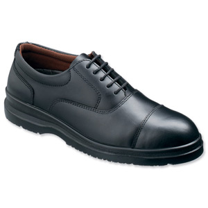 Sterling Steel Oxford Shoes Steel-toe Shock-absorbent Chemical-resist Leather Size 7 Black Ref SS5017