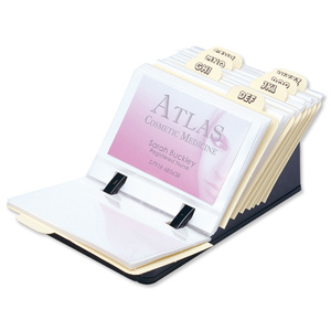 Rotadex Business Card File Closed includes 50 Sleeves and A-Z Index Black Ref MFLIXCBC-150B