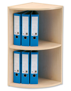 Rotadex Corner Filing Unit 2-Tier for 12 Lever Arch Files D384xH783mm Maple Ref CU16