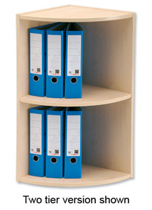 Rotadex Corner Filing Unit 2-Tier for 18 Lever Arch Files D384xH1165mm Maple Ref CU22