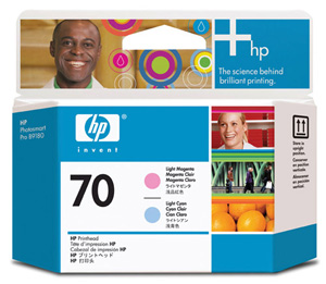 Hewlett Packard [HP] No. 70 Inkjet Printhead Light Magenta and Light Cyan Ref C9405A