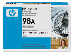 Hewlett Packard [HP] Laser Toner Cartridge Page Life 6000pp Black Ref 92298A