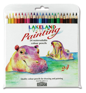 Lakeland Painting Pencils Hexagonal Barrel Water-soluble Hard-wearing Assorted Ref 33255 [Pack 24]