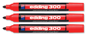 Edding 300 Permanent Marker Bullet Tip 1.5-3mm Black Ref 300-001 [Pack 10]