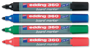 Edding 360 Drywipe Marker Bullet Tip 1.5-3mm Assorted Ref 360-099 [Pack 10]