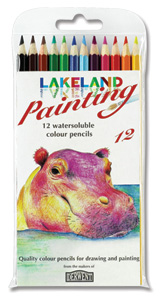 Lakeland Painting Pencils Hexagonal Barrel Water-soluble Hard-wearing Assorted Ref 33254 [Pack 12]