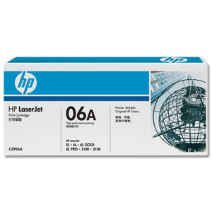 Hewlett Packard [HP] Laser Toner Cartridge Page Life 2500pp Black Ref C3906A