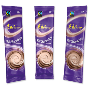 Cadbury Hot Chocolate Powder Sachets Fairtrade 1 Cup Ref A07592 [Pack 30]
