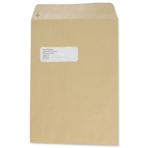 Basildon Bond Envelopes Pocket Peel and Seal Window 90gsm Manilla C4 Ref A80192 [Pack 250]