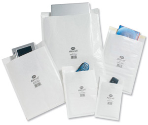 Jiffy Airkraft Postal Bags Bubble-lined Peel and Seal No.1 White 170x245mm Ref JL-1 [Pack 100]