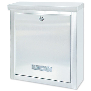 Rottner Brighton Mail Box Opening Suitable for A4 Documents W400xD155xH310mm White Ref T04505