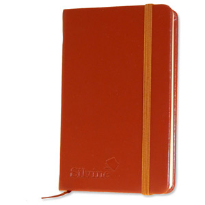 Silvine Executive Soft Feel Pocket Notebook Ruled with Marker Ribbon 160pp 90gsm 143x90mm Tan Ref 196T
