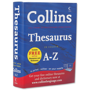 Collins Thesaurus A-Z with Colour Headwords Hardback Large Ref 9780007281015