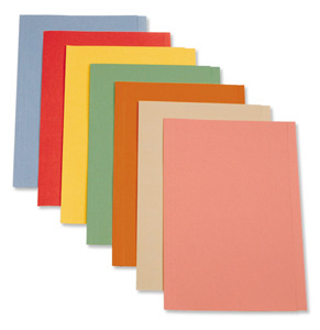 5 Star Square Cut Folder Recycled Pre-punched 250gsm A4 Pink [Pack 100]