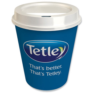 Tetley On The Go Tea Bags with Double Walled Cups and Non Spill Sip Lids Ref 1309C [Pack 300]