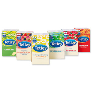 Tetley Tea Bags Fruit and Herbal Variety Box of 25 Ref 1301G [Pack 6]