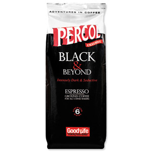 Percol Fairtrade Black and Beyond Espresso Ground Coffee Medium Roasted 227g Ref A07535