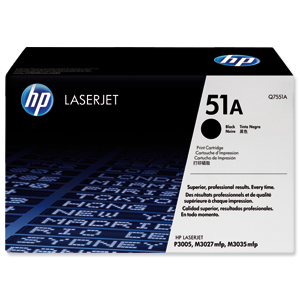 Hewlett Packard [HP] No. 51A Laser Toner Cartridge Page Life 6500pp Black Ref Q7551A Ident: 815C