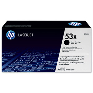 Hewlett Packard [HP] No. 53X Laser Toner Cartridge Page Life 7000pp Black Ref Q7553X Ident: 815D
