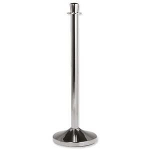 Vermes Classic Rope Stand Flat Top Post Polished Chrome Ref VERB3