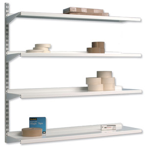 Trexus Top Shelf Extension Bay for Metal Shelves 4 Shelves Wall-mounted W1000xD270xH1048mm
