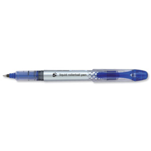 5 Star Rollerball Pen Liquid Ink 0.7mm Tip 0.5mm Line Blue [Pack 12]