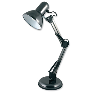 Hobby Desk Lamp Adjustable 40W Reach 350mm H560mm Black Ref L946BH