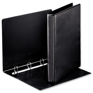 Esselte Presentation Ring Binder Polypropylene 4 D-Ring 25mm A4 Black Ref 600538/49733 [Pack 10]