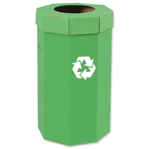 Green Bin for Recycling Waste Capacity 60 Litres [Pack 5]