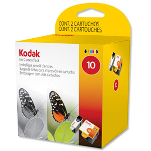 Kodak 10B & 10C Inkjet Cartridge Black and Colour Ref 3949948 [Pack 2]