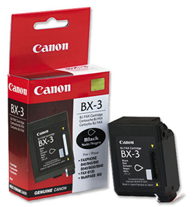 Canon BX3 Fax Inkjet Cartridge Page Life 1000pp Black Ref 0884A002 Ident: 797G