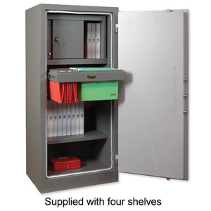 SecureLine SecureDIN Size 2 Archive Cabinet Double-wall 450 Litre W700xD550xH1950mm 120kg Ref SL00301
