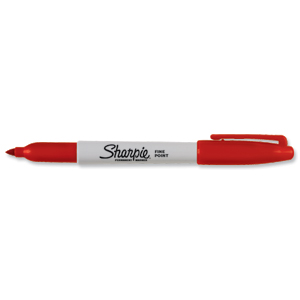 Sharpie Permanent Marker Fine Tip 1.0mm Line Red Ref S0810940 [Pack 12]