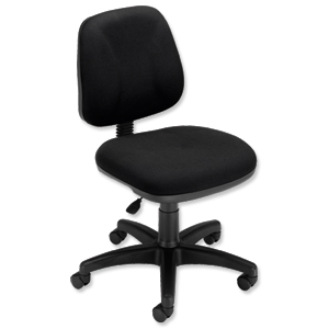Trexus Intro Operators Chair Fixed Medium Back H390mm Seat W490xD450xH430-540mm Black