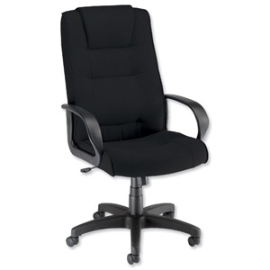 Trexus Intro Managers Armchair Back H720mm W530xD510xH470-570mm Black